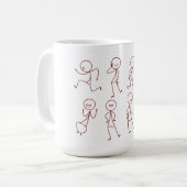Mug de collection Stickman à main (Devant gauche)