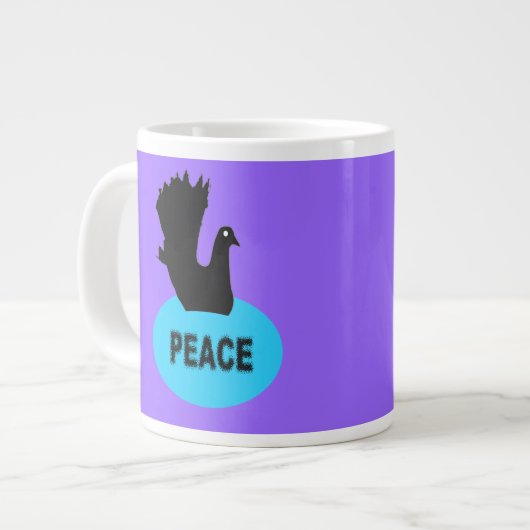 Mug de colombe noire et bleue (Devant gauche)