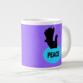Mug de colombe noire et bleue (Devant droit)