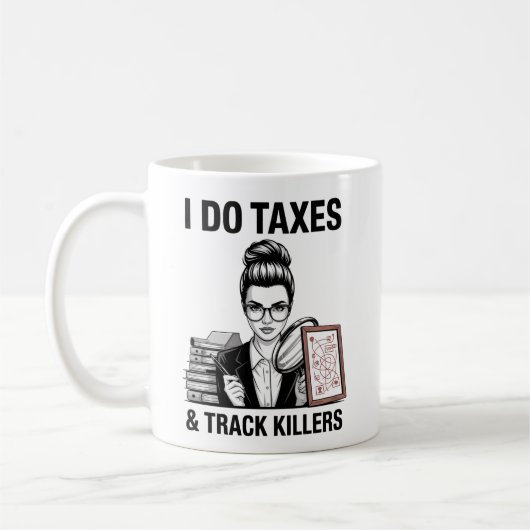 Mug de comptable drôle, professionnel de l'impôt e (Gauche)