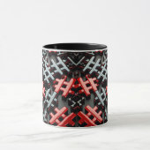 Mug de conception abstraite rouge et noire (Centre)