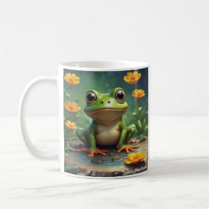 Mug de conception de grenouille colorée