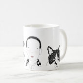 Mug de conception de portrait minimal (Devant droit)