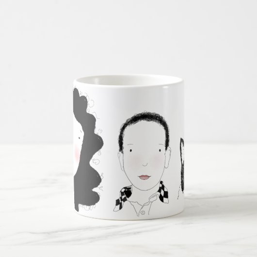 Mug de conception de portrait minimal (Centre)