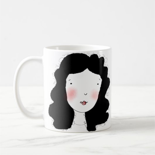 Mug de conception de portrait minimal (Gauche)