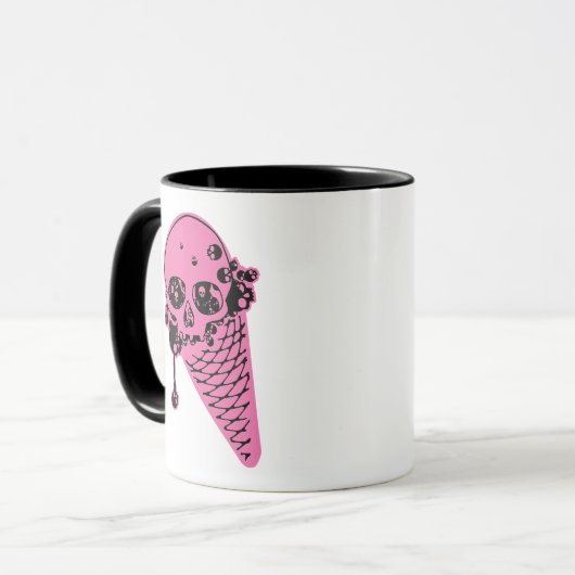 Mug de cône de crème glacée rose (Devant gauche)