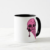 Mug de cône de crème glacée rose (Devant droit)