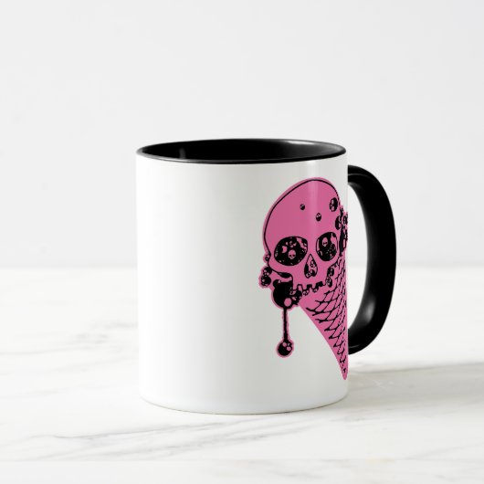 Mug de cône de crème glacée rose (Devant droit)