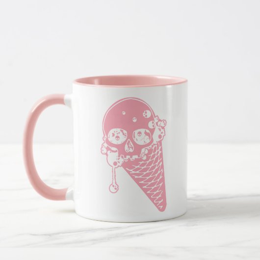 Mug de cône de crème glacée rose (Gauche)