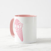 Mug de cône de crème glacée rose (Devant gauche)