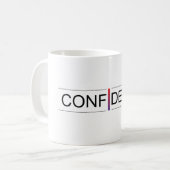 Mug de confiance graphique - Dégradé du coucher du (Devant gauche)