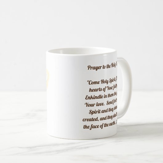 Mug de confirmation de prière du Saint-Esprit (Devant droit)