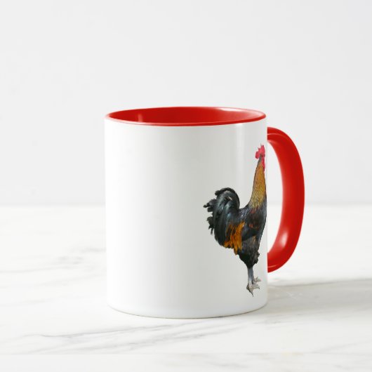 Mug de coq coloré (Devant droit)