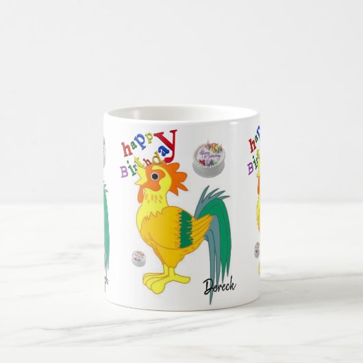 Mug de coq joyeuse Mug d'anniversaire (Centre)