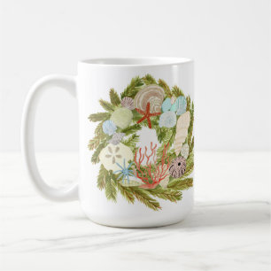 Mug de couronne de Noël de l'île tropicale