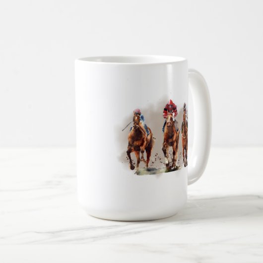 Mug de course de chevaux (Devant droit)