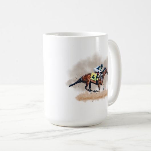Mug de course de chevaux (Devant droit)