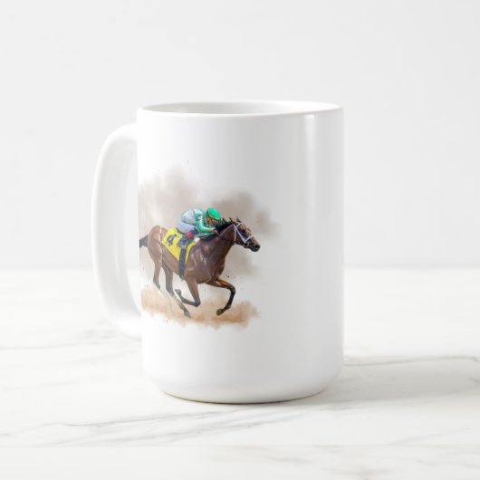 Mug de course de chevaux (Devant gauche)
