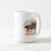 Mug de course de chevaux (Devant droit)