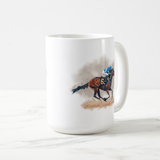 Mug de course de chevaux (Devant droit)