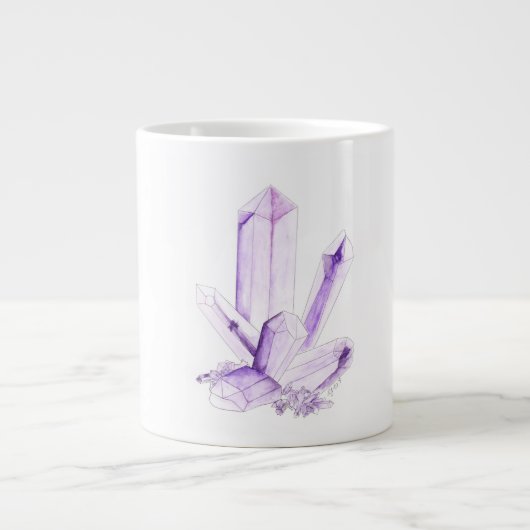 Mug de cristal de cristal d'Améthyste (Devant)