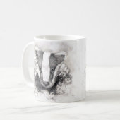 Mug de croquis de Badger sucré (Devant gauche)