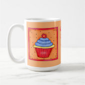 Mug de cupcake orange et bleu (Gauche)