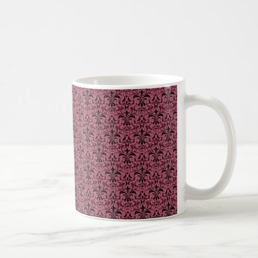 Mug de Damas romantique, Magenta (Droite)