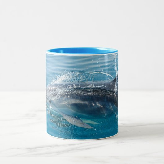 Mug de dauphin gris noir et blanc (Centre)