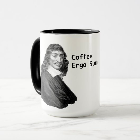 Mug De Decartes de café somme donc (Devant gauche)