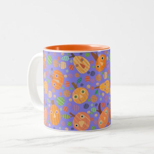 Mug de défilé violet Citrouille (Devant gauche)