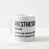 Mug de définition de l'anesthésiste Witty (Devant gauche)