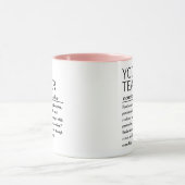 Mug de définition de professeur de yoga personnali (Centre)