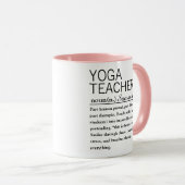 Mug de définition de professeur de yoga personnali (Devant droit)