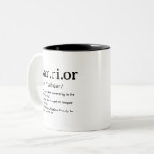 Mug de définition du guerrier du cancer (Devant gauche)