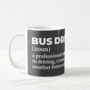 Mug de définition du pilote de bus urbain