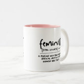 Mug de définition féministe amusante (Devant droit)