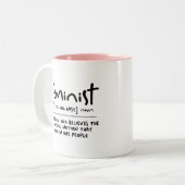 Mug de définition féministe amusante (Devant gauche)