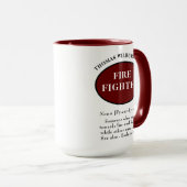 Mug de définition personnalisée de pompier (Devant droit)