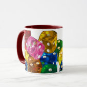 Mug de dés colorés (Devant gauche)