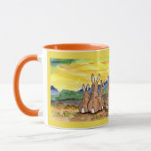 Mug de design brillant de la famille de lapin Sunr (Gauche)