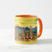 Mug de design brillant de la famille de lapin Sunr (Devant droit)