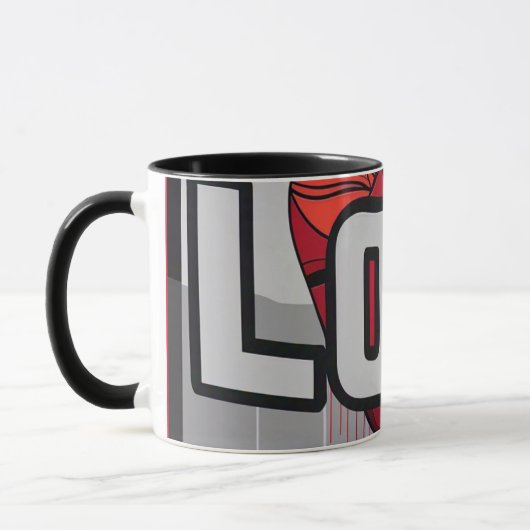 Mug de design d'amour romantique - Citation de coe (Gauche)