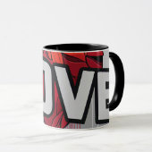 Mug de design d'amour romantique - Citation de coe (Devant droit)