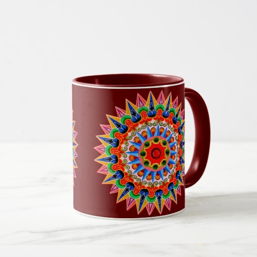 Mug de design de folklore coloré (Devant droit)