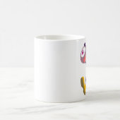 Mug de dessin animé de chat monochrome (Centre)