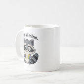 Mug de dessin animé de raton laveur espiègle (Devant gauche)