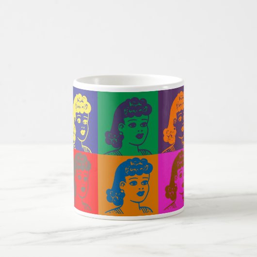 Mug de dessin pop art de style rétro (Centre)