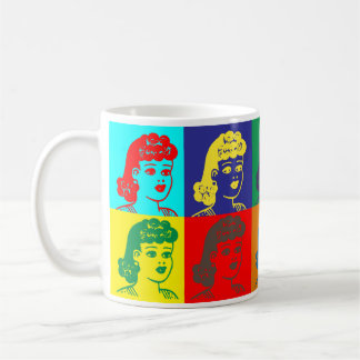 Mug de dessin pop art de style rétro