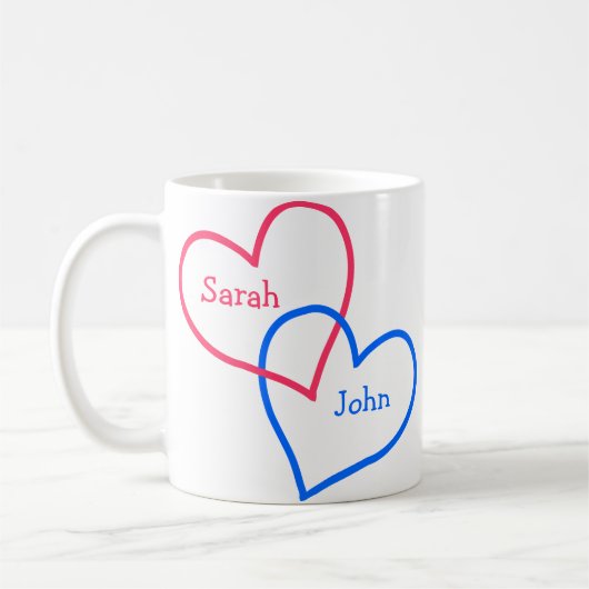 Mug de deux coeurs (Gauche)